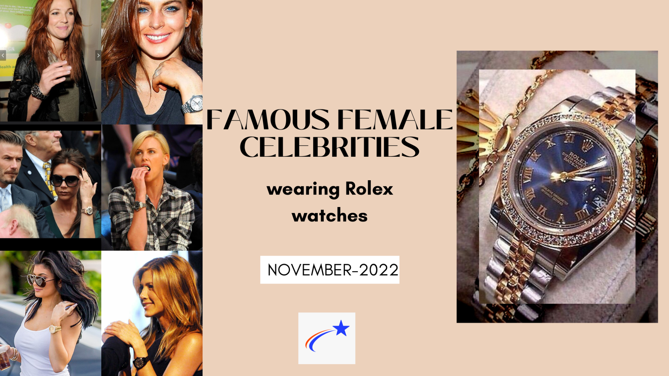 female celebrities wearing Rolex watches