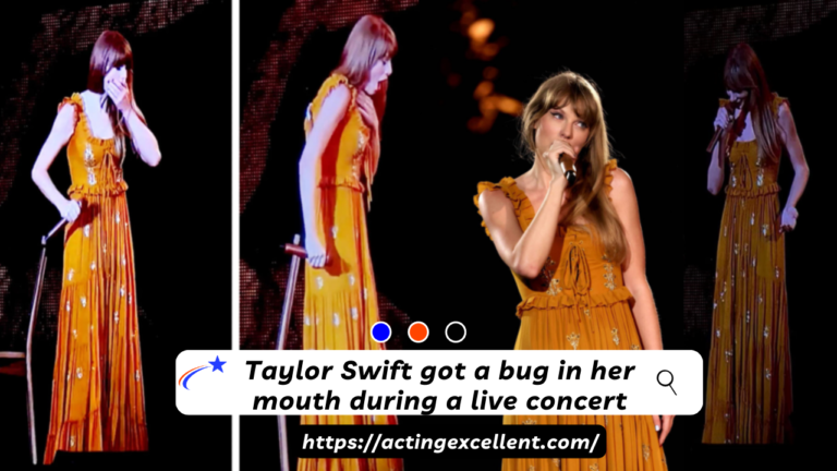 Singer Taylor Swift got a bug in her mouth during a live concert