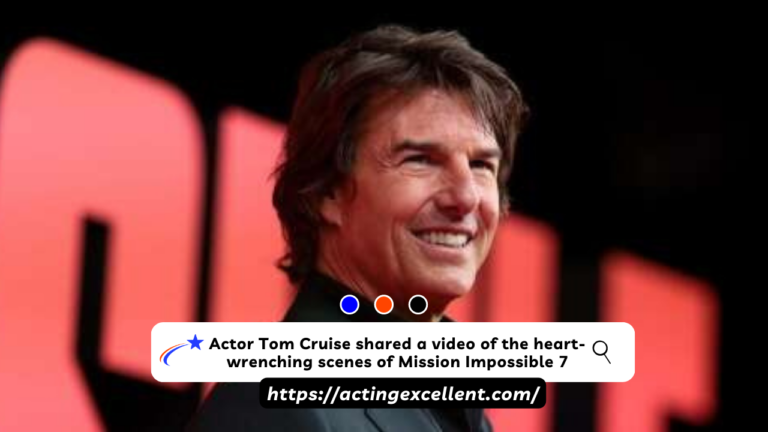 Actor Tom Cruise shared a video of the heart-wrenching scenes of Mission Impossible 7