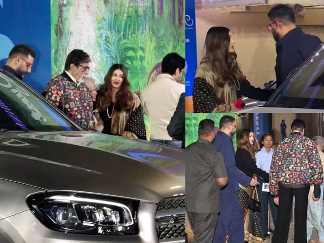 Actress Aishwarya attends an event with Abhishek, Amitabh, denies divorce rumors