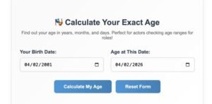 Your age calculator