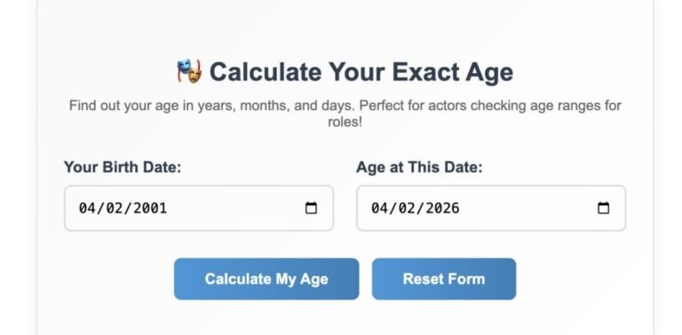 Your age calculator