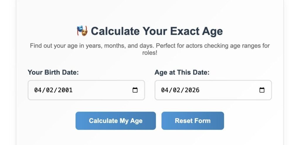 Your age calculator